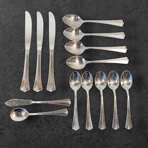 Rogers VICTORY Stainless Flatware 14 Pc Replacement Lot Korea Spoons Sugar Butte